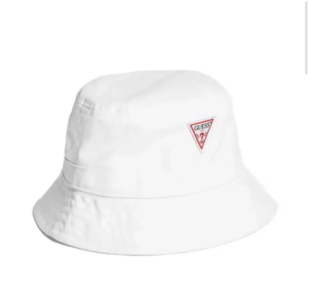 GUESS White Logo Bucket Hat